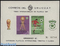 Uruguay 1981 Wc Football S/s Imperf. (not Valid For Postage), Mint NH, Sport - Football - Uruguay