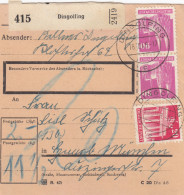 BiZone Paketkarte 1948: Dingolfing Nach Gmund, Nachgebühr - Brieven En Documenten