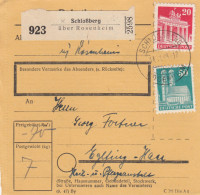 BiZone Paketkarte1948: Schloßberg Nach Eglfing, Heil- U. Pflegeanstalt - Lettres & Documents