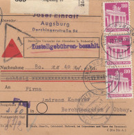 BiZone Paketkarte 1948: Augsburg Nach Berchtesgaden, Nachnahme 80,40 RM - Briefe U. Dokumente