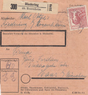 Paketkarte 1948: Riedering Nach Haar - Lettres & Documents