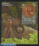 Grenada Grenadines 2001 Year Of The Snake S/s, Mint NH, Nature - Various - Snakes - New Year - Nouvel An