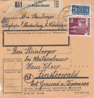 BiZone Paketkarte 1948: Aldersbach Nach Finsterwald - Covers & Documents