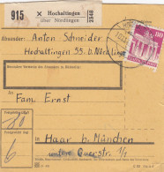 BiZone Paketkarte 1948: Hochaltingen Nach Haar B. München - Brieven En Documenten