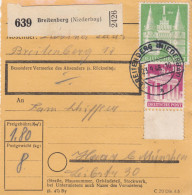 BiZone Paketkarte 1948: Breitenberg (Niederbay) Nach Haar B. München - Storia Postale