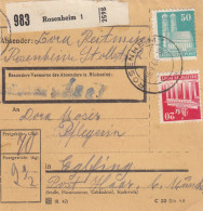 BiZone Paketkarte 1948: Rosenheim Nach Eglfing, Pflegerin - Storia Postale