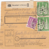 BiZone Paketkarte 1948: Bernried Nach Haar Bei München - Brieven En Documenten