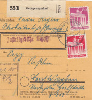 BiZone Paketkarte 1948 Georgensgmünd/Oberbreitenlohe - Berchtesgaden, Heilstätte - Storia Postale
