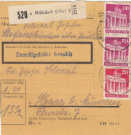 BiZone Paketkarte 1948: Mühldorf Nach Haar B. München - Briefe U. Dokumente