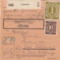 Paketkarte 1946: Tegernsee Nach Schönau B. Bad Aibling - Briefe U. Dokumente