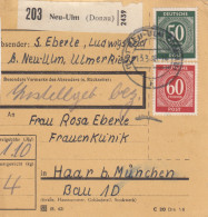 Paketkarte 1948: Neu-Ulm Nach Haar B. München - Briefe U. Dokumente