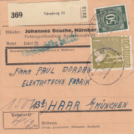 Paketkarte 1948: Nürnberg Nach Haar München - Briefe U. Dokumente