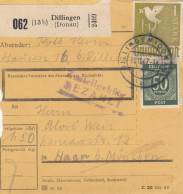 Paketkarte 1947: Dillingen Nach Haar B. München - Brieven En Documenten