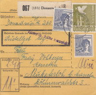 Paketkarte 1948: Donauwörth Nach Neukeferloh Bei München - Briefe U. Dokumente