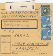 Paketkarte 1948: Vohburg Nach Haar B. München - Briefe U. Dokumente