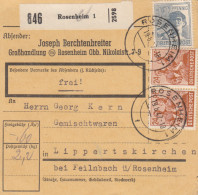 Paketkarte 1947: Rosenheim - Lippertskirchen, Selbstbucherkarte Mit Wert - Brieven En Documenten