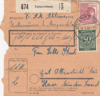 Paketkarte 1948: Unterwössen Nach Ottendichl Bei Haar - Brieven En Documenten