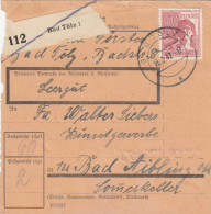 Paketkarte 1947: Bad Tölz Nach Bad Aibling - Lettres & Documents