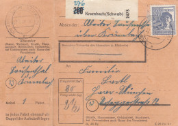 Paketkarte 1948: Krumbach Nach Haar-München - Covers & Documents