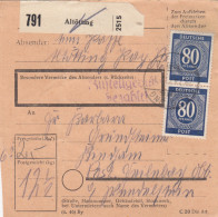 Paketkarte 1947: Altötting Nach Bad Feilnbach - Briefe U. Dokumente