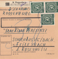 Paketkarte 1947: Roggenburg Nach Feilnbach - Lettres & Documents