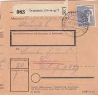 Paketkarte 1948: Traunstein In Den Landkreis Haar - Covers & Documents
