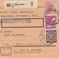 Paketkarte 1947: Rosenheim Nach Feilnbach - Briefe U. Dokumente