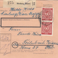 Paketkarte 1947: Nienburg Nach Feilnbach - Covers & Documents