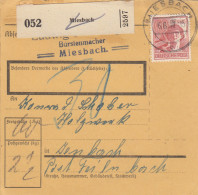 Paketkarte 1947: Miesbach Nach Jenbach, Nachgebühr - Lettres & Documents