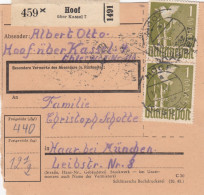 Paketkarte 1947: Hoof Nach Haar Bei München - Lettres & Documents