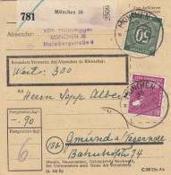 Paketkarte 1947: München Nach Gmund, Wertkarte  - Briefe U. Dokumente