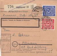 Paketkarte 1947: Hannover Nach Ellmosen Bad Aibling - Lettres & Documents