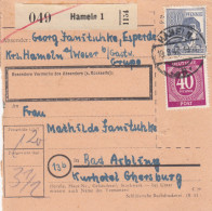 Paketkarte 1947: Hameln Nach Bad Aibling, Kurhotel - Briefe U. Dokumente