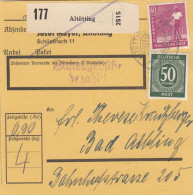 Paketkarte 1947: Altötting Nach Bad Aibling - Briefe U. Dokumente