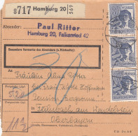 Paketkarte 1947: Hamburg Nach Feilnbach Wendelstein, Nachgebühr - Brieven En Documenten