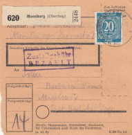 Paketkarte 1947: Moosburg Nach Post Bad Aibling - Briefe U. Dokumente