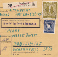 Paketkarte 1946: Engelsberg über Mühldorf Nach Bad-Aibling - Brieven En Documenten