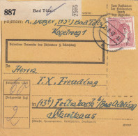 Paketkarte 1947: Bad Tölz Nach Feilnbach - Lettres & Documents