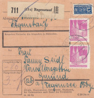 BiZone Paketkarte 1948: Regenstauf Nach Gmund Am Tegernsee, Notopfer - Briefe U. Dokumente