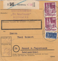 BiZone Paketkarte 1948: Touristenverein Die Naturfreunde Nürnberg Nach Gmund - Brieven En Documenten