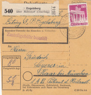 BiZone Paketkarte 1948: Eiting Engelsberg Nach Haar, Heilanstalt - Lettres & Documents