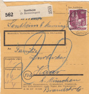 BiZone Paketkarte 1948: Sontheim Memmingen Nach Haar, Nachgebühr - Brieven En Documenten