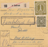 Paketkarte 1946: Seebruck Am Chiemsee Nach Bad Aibling - Briefe U. Dokumente
