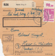 BiZone Paketkarte 1948: Fürth 3 Münchberg Nach Haar - Covers & Documents