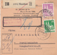 BiZone Paketkarte 1948: Hausham N. Berchtesgaden, Ski-Klaus, Selbstb., Nachgeb. - Brieven En Documenten