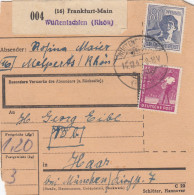Paketkarte 1947: Melperts Wüstensachsen Nach Haar - Lettres & Documents