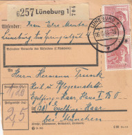 Paketkarte 1948: Lüneburg Nach Eglfing-Haar, Pflegeanstalt - Briefe U. Dokumente