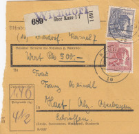 Paketkarte 1948: Wichdorf Nach Hart Schroffen, Wertkarte - Storia Postale