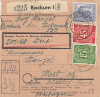 Paketkarte 1948: Bochum Nach Hart Mühldorf, Wertkarte - Briefe U. Dokumente