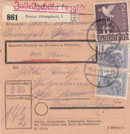 Paketkarte 1948: Passau Nach Putzbrunn, Wertkarte 100 RM - Brieven En Documenten